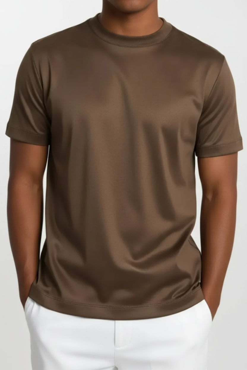 BROWN LUXE SHIRT