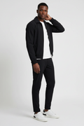 BLACK HOODED TECH SUIT