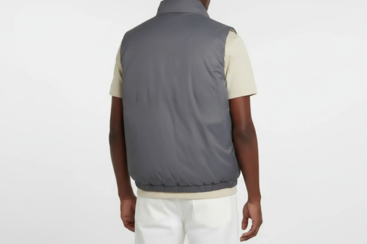 Grijze bodywarmer achterkant zonder tekst