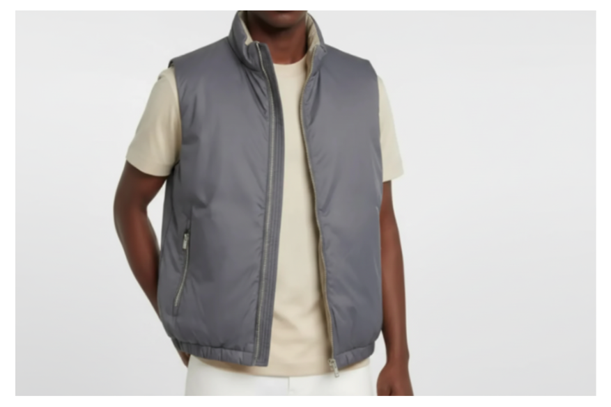 Grijze bodywarmer voorkant zonder tekst