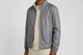 Grijze bomber jacket voorkant zonder tekst
