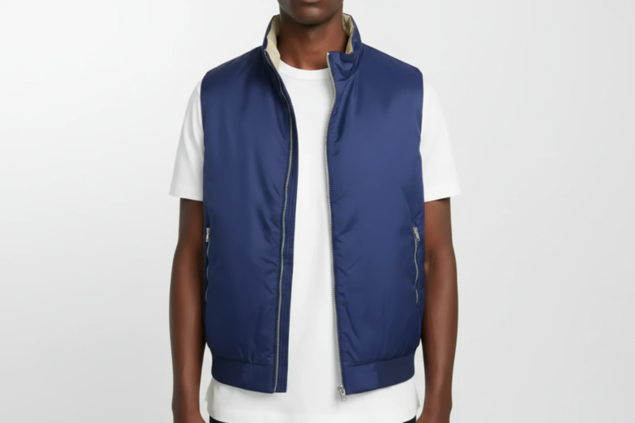 Navy bodywarmer voorkant zonder tekst