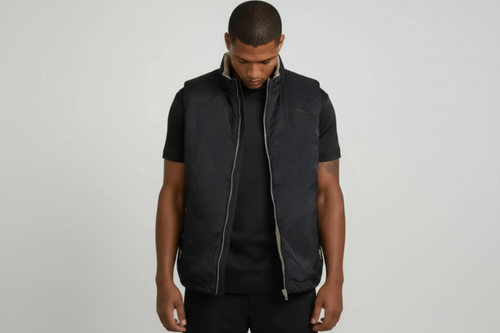Zwarte bodywarmer voorkant zonder tekst